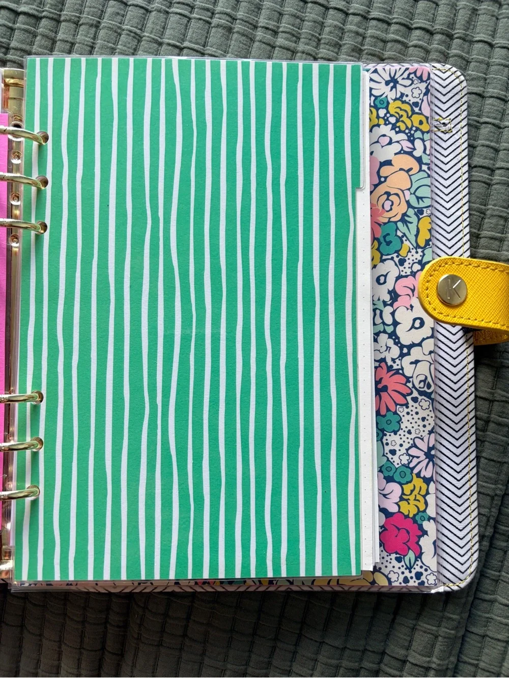 kikki.K Bright Yellow Planner Folio with Snap Tab